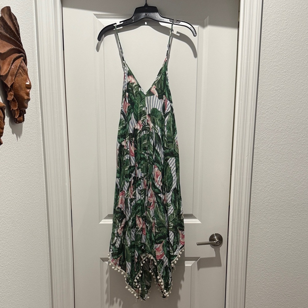 Japna Tropical Green Leaf Dress